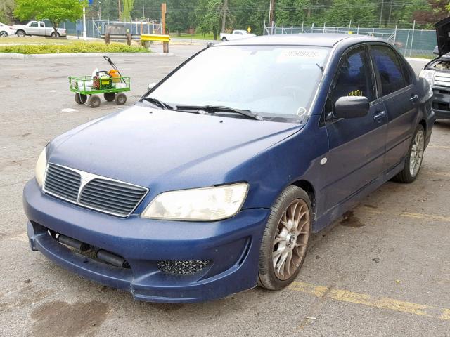 JA3AJ26E72U014214 - 2002 MITSUBISHI LANCER ES BLUE photo 2