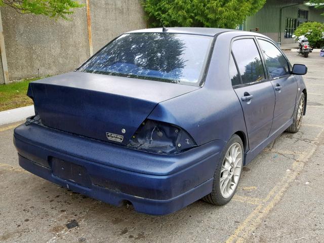 JA3AJ26E72U014214 - 2002 MITSUBISHI LANCER ES BLUE photo 4