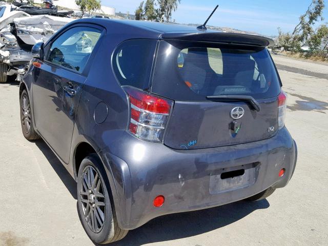 JTNJJXB00CJ009265 - 2012 TOYOTA SCION IQ GRAY photo 3