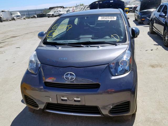 JTNJJXB00CJ009265 - 2012 TOYOTA SCION IQ GRAY photo 9