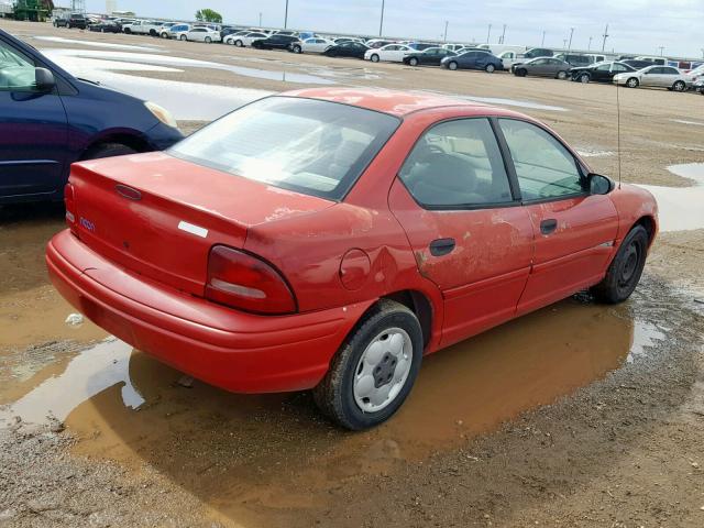 1B3ES47C1TD504868 - 1996 DODGE NEON HIGHL RED photo 4