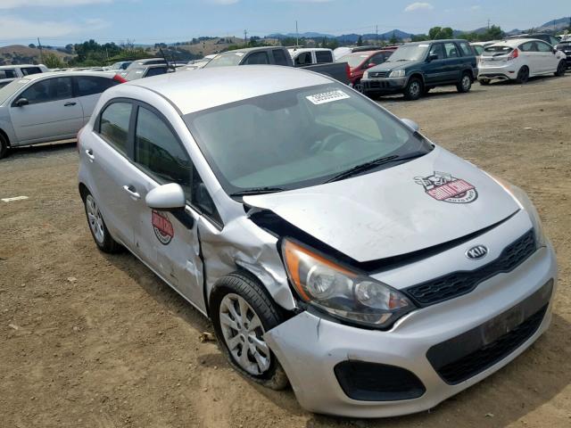 KNADM5A33D6190596 - 2013 KIA RIO LX SILVER photo 1