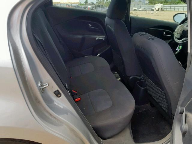 KNADM5A33D6190596 - 2013 KIA RIO LX SILVER photo 6