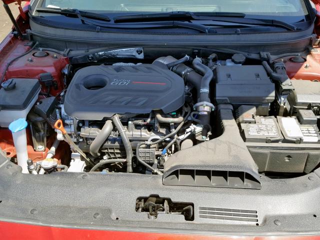 5NPE34AB2JH695543 - 2018 HYUNDAI SONATA SPO RED photo 7