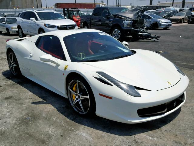 ZFF68NHA2D0189397 - 2013 FERRARI 458 SPIDER WHITE photo 1