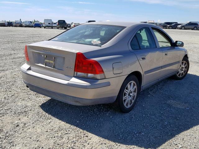 YV1RS64A432276210 - 2003 VOLVO S60 CREAM photo 4