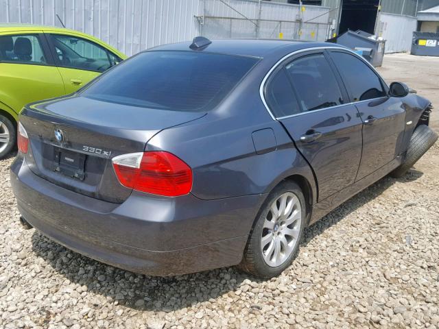 WBAVD33506KV67645 - 2006 BMW 330 XI GRAY photo 4