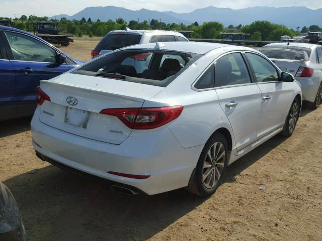 5NPE34AF5GH271110 - 2016 HYUNDAI SONATA SPO WHITE photo 4