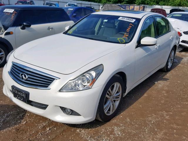 JN1CV6AP9DM715227 - 2013 INFINITI G37 BASE WHITE photo 2