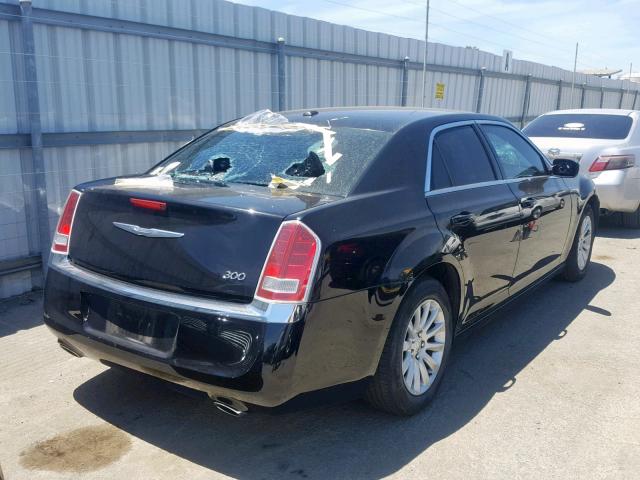 2C3CCAAG1EH186306 - 2014 CHRYSLER 300 BLACK photo 4