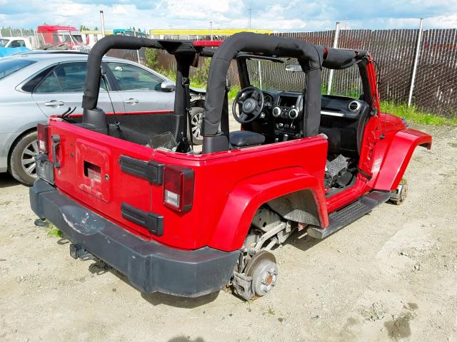 1C4AJWBG0CL165158 - 2012 JEEP WRANGLER S RED photo 4