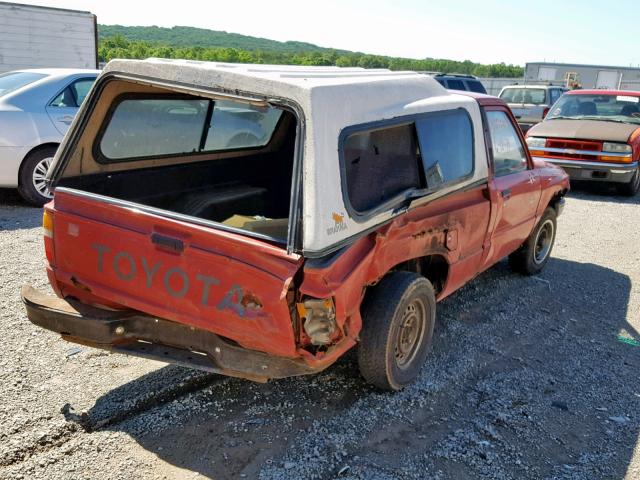 JT4RN50R6H0226575 - 1987 TOYOTA PICKUP 1/2 RED photo 4