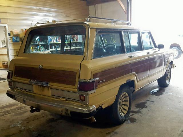 1JCNJ15N7DT040950 - 1983 JEEP WAGONEER BEIGE photo 4