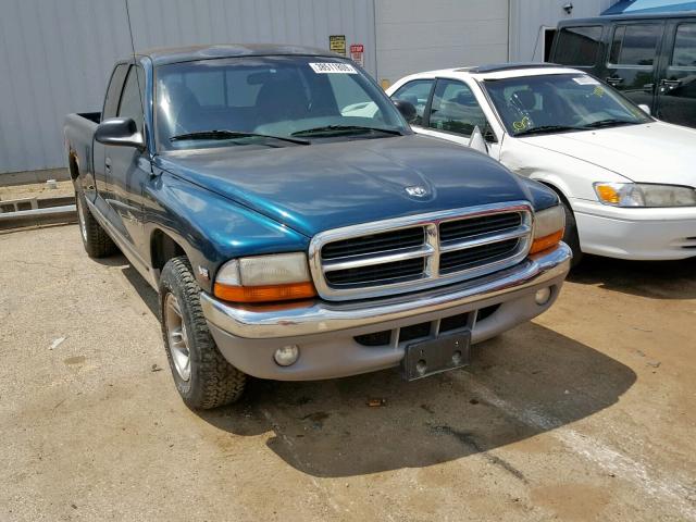 1B7GL22X4WS749408 - 1998 DODGE DAKOTA GREEN photo 1