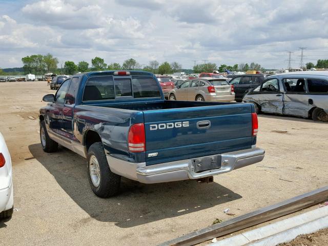 1B7GL22X4WS749408 - 1998 DODGE DAKOTA GREEN photo 3