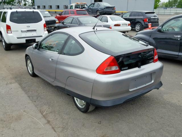 JHMZE13501T000648 - 2001 HONDA INSIGHT SILVER photo 3