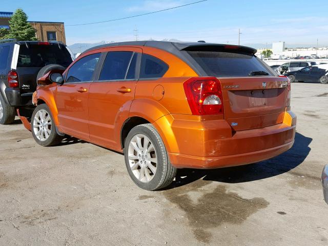 1B3CB5HAXBD211382 - 2011 DODGE CALIBER HE ORANGE photo 3