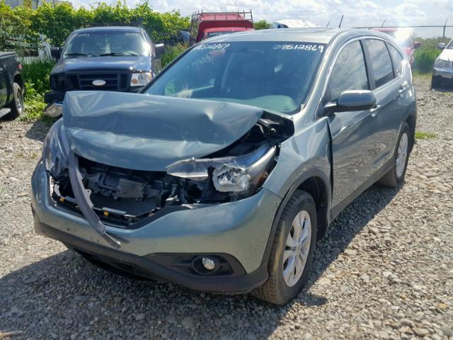 5J6RM4H74CL801497 - 2012 HONDA CR-V EXL GREEN photo 2