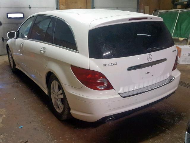 4JGCB65E08A076382 - 2008 MERCEDES-BENZ R 350 WHITE photo 3