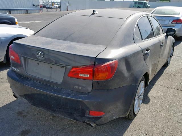 JTHBK262475039645 - 2007 LEXUS IS 250 BLACK photo 4