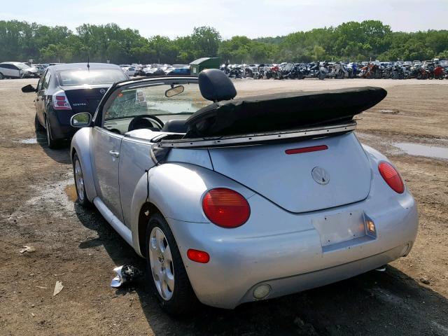 3VWCK21YX3M316172 - 2003 VOLKSWAGEN NEW BEETLE ვერცხლისფერი ფოტო 3