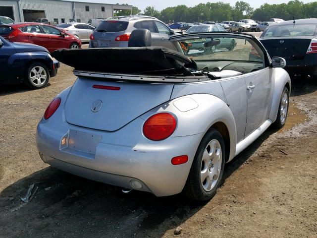 3VWCK21YX3M316172 - 2003 VOLKSWAGEN NEW BEETLE ვერცხლისფერი ფოტო 4