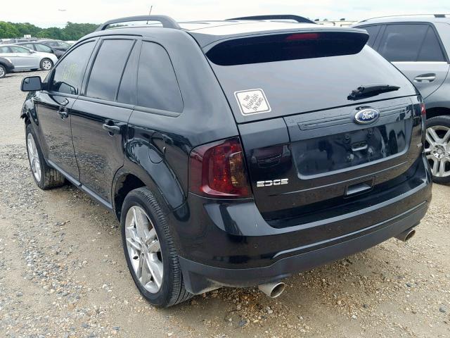 2FMDK3JC2DBB70012 - 2013 FORD EDGE SEL BLACK photo 3