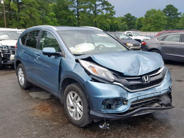 5J6RM4H71FL087901 - 2015 HONDA CR-V EXL BLUE photo 1