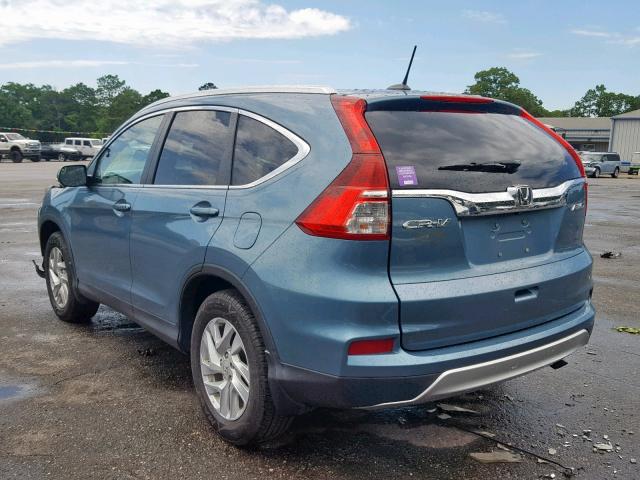 5J6RM4H71FL087901 - 2015 HONDA CR-V EXL BLUE photo 3