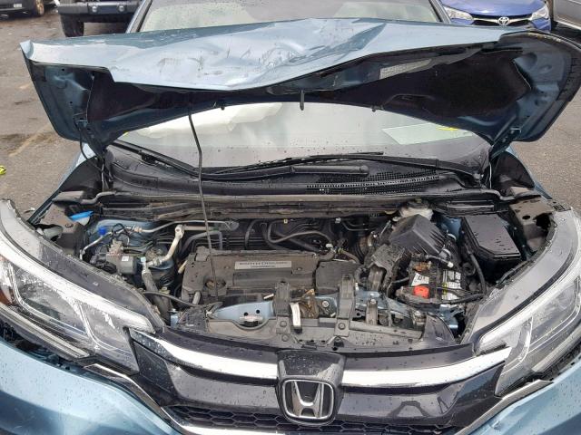 5J6RM4H71FL087901 - 2015 HONDA CR-V EXL BLUE photo 7