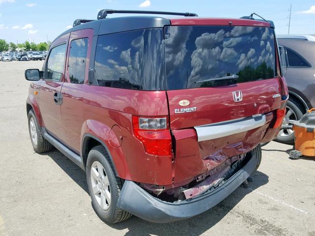 5J6YH2H77BL006933 - 2011 HONDA ELEMENT EX MAROON photo 3