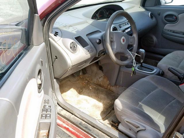 1G8AJ52F85Z160706 - 2005 SATURN ION LEVEL RED photo 9