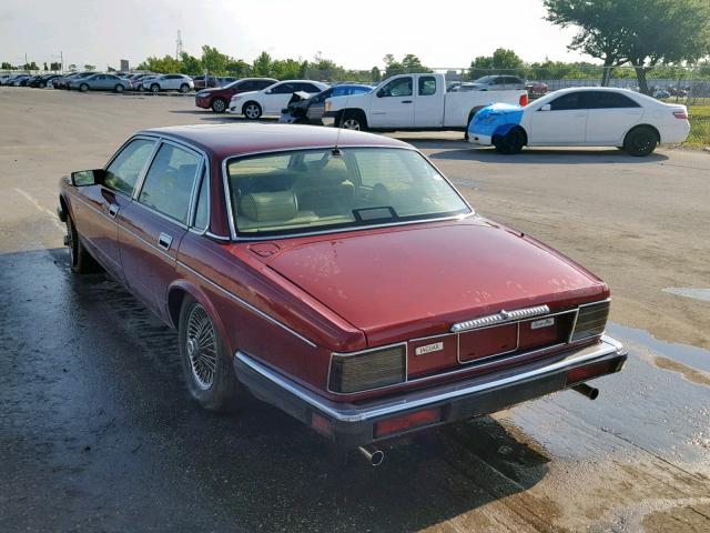 SAJKY1743MC647126 - 1991 JAGUAR XJ6 VANDEN BURGUNDY photo 3