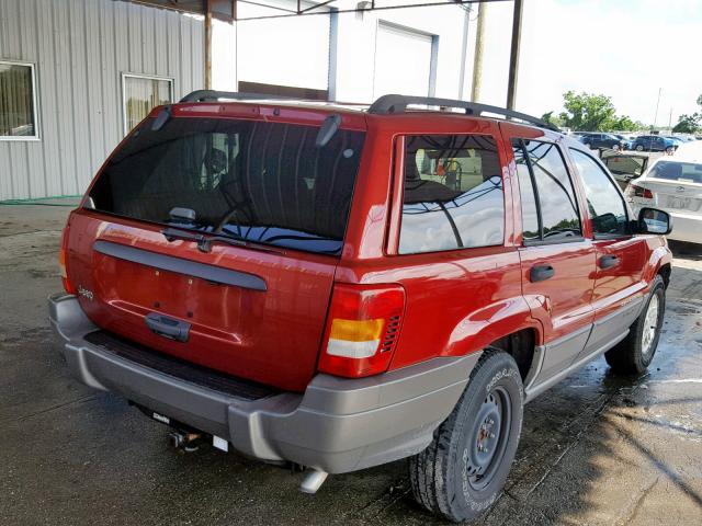 1J4GX48S92C127199 - 2002 JEEP GRAND CHER RED photo 4