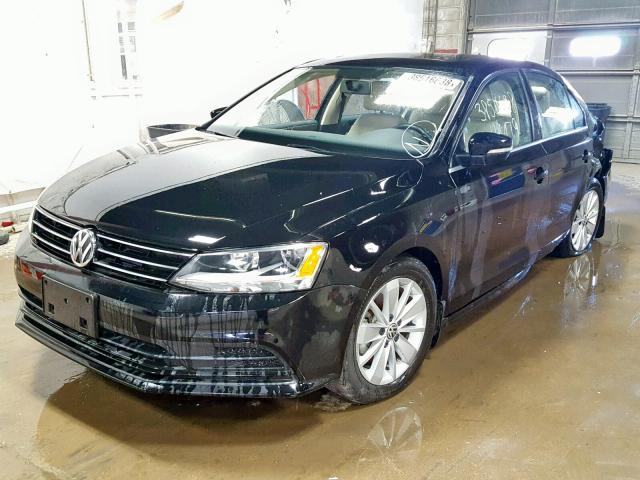 3VWLA7AJ0FM306824 - 2015 VOLKSWAGEN JETTA TDI BLACK photo 2