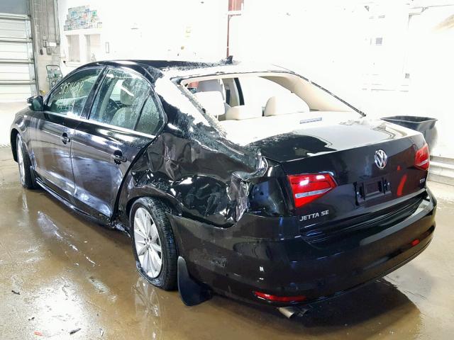 3VWLA7AJ0FM306824 - 2015 VOLKSWAGEN JETTA TDI BLACK photo 3