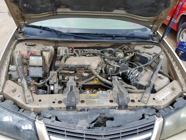 2G1WF52E559148813 - 2005 CHEVROLET IMPALA GOLD photo 7