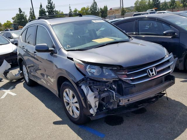 JHLRM3H72CC004510 - 2012 HONDA CR-V EXL GRAY photo 1