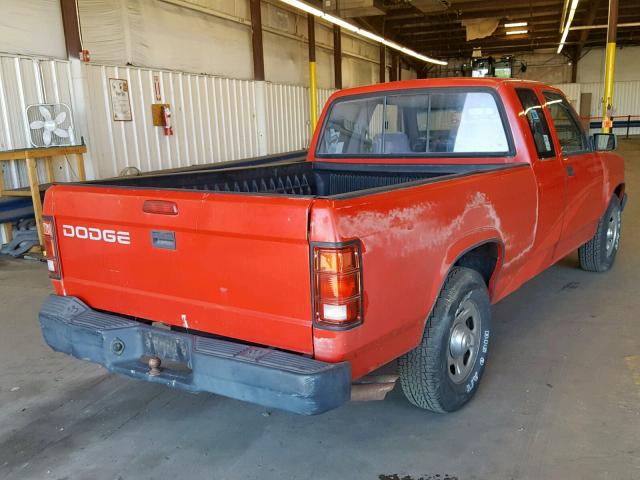 1B7GL23X2SW931786 - 1995 DODGE DAKOTA RED photo 4