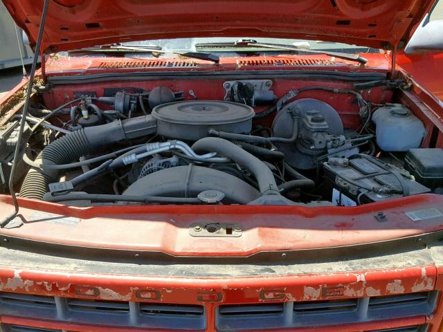 1B7GL23X2SW931786 - 1995 DODGE DAKOTA RED photo 7