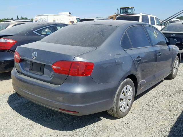 3VW1K7AJ3DM260200 - 2013 VOLKSWAGEN JETTA BASE GRAY photo 4