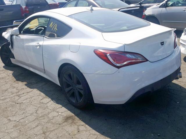 KMHHT6KD2BU053030 - 2011 HYUNDAI GENESIS CO WHITE photo 3