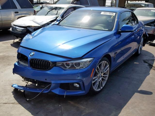 WBA3V7C53FP772150 - 2015 BMW 428 I BLUE photo 2