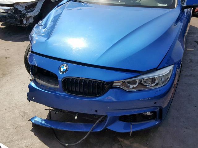 WBA3V7C53FP772150 - 2015 BMW 428 I BLUE photo 7