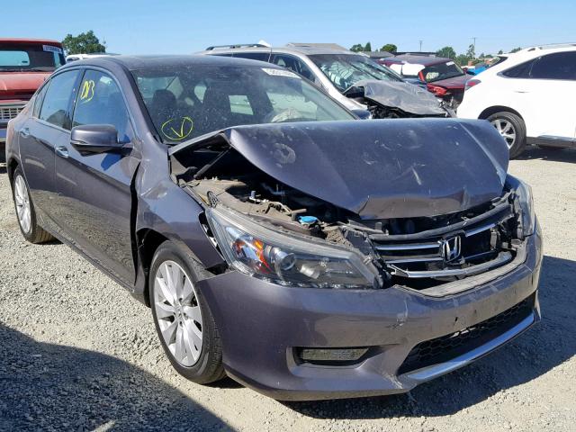 1HGCR3F82EA037250 - 2014 HONDA ACCORD EXL GRAY photo 1