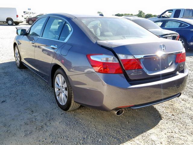 1HGCR3F82EA037250 - 2014 HONDA ACCORD EXL GRAY photo 3