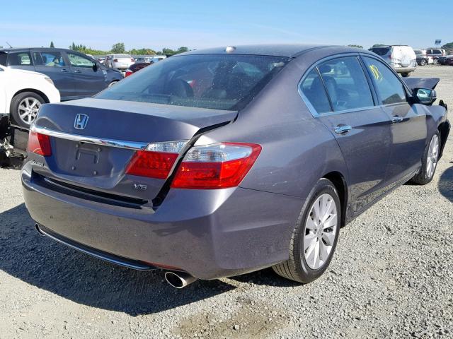 1HGCR3F82EA037250 - 2014 HONDA ACCORD EXL GRAY photo 4