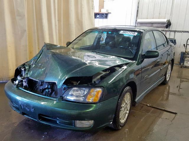 4S3BE6568Y6200028 - 2000 SUBARU LEGACY GT GREEN photo 2