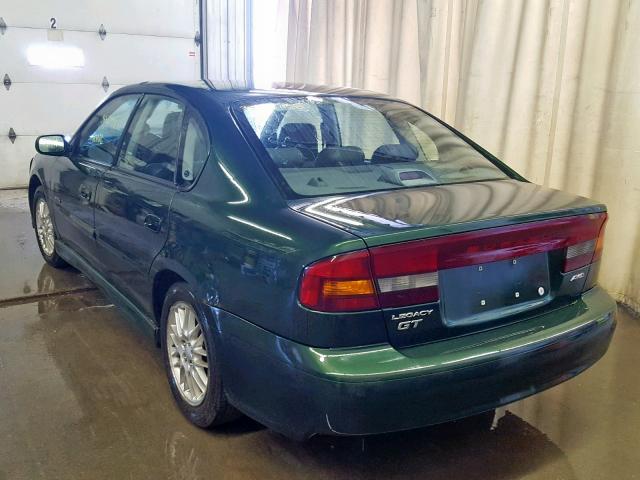 4S3BE6568Y6200028 - 2000 SUBARU LEGACY GT GREEN photo 3