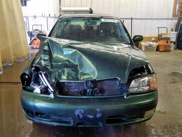 4S3BE6568Y6200028 - 2000 SUBARU LEGACY GT GREEN photo 9